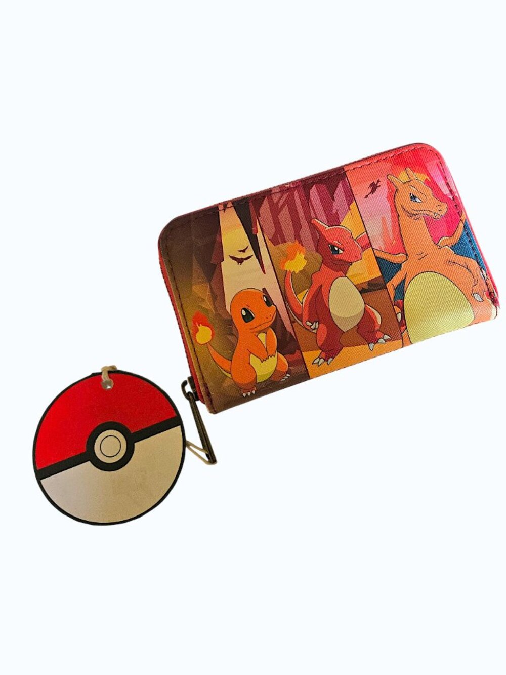 Pokémon Loungefly Charmander Evolutions Zip Around Wallet with Hard Tag